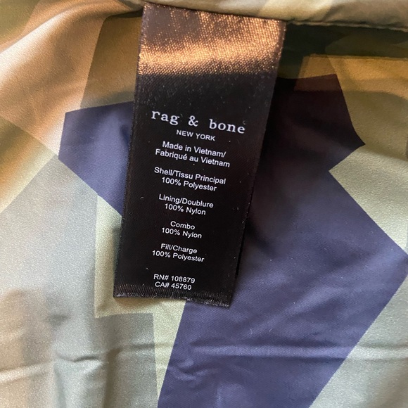 Rag & Bone Men’s Hooded Sherpa Puffer Jacket - Picture 7 of 10